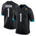 Davalo J.Jaguars #1 Montaric Brown Player Black Home Game Stitched Jerseys