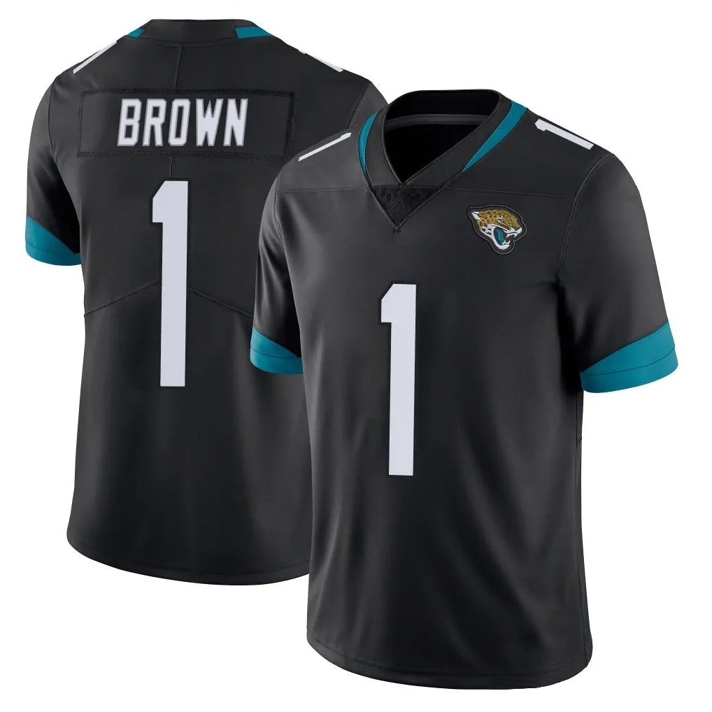 Davalo J.Jaguars #1 Montaric Brown Player Black Vapor Untouchable Limited Home Game Stitched Jerseys