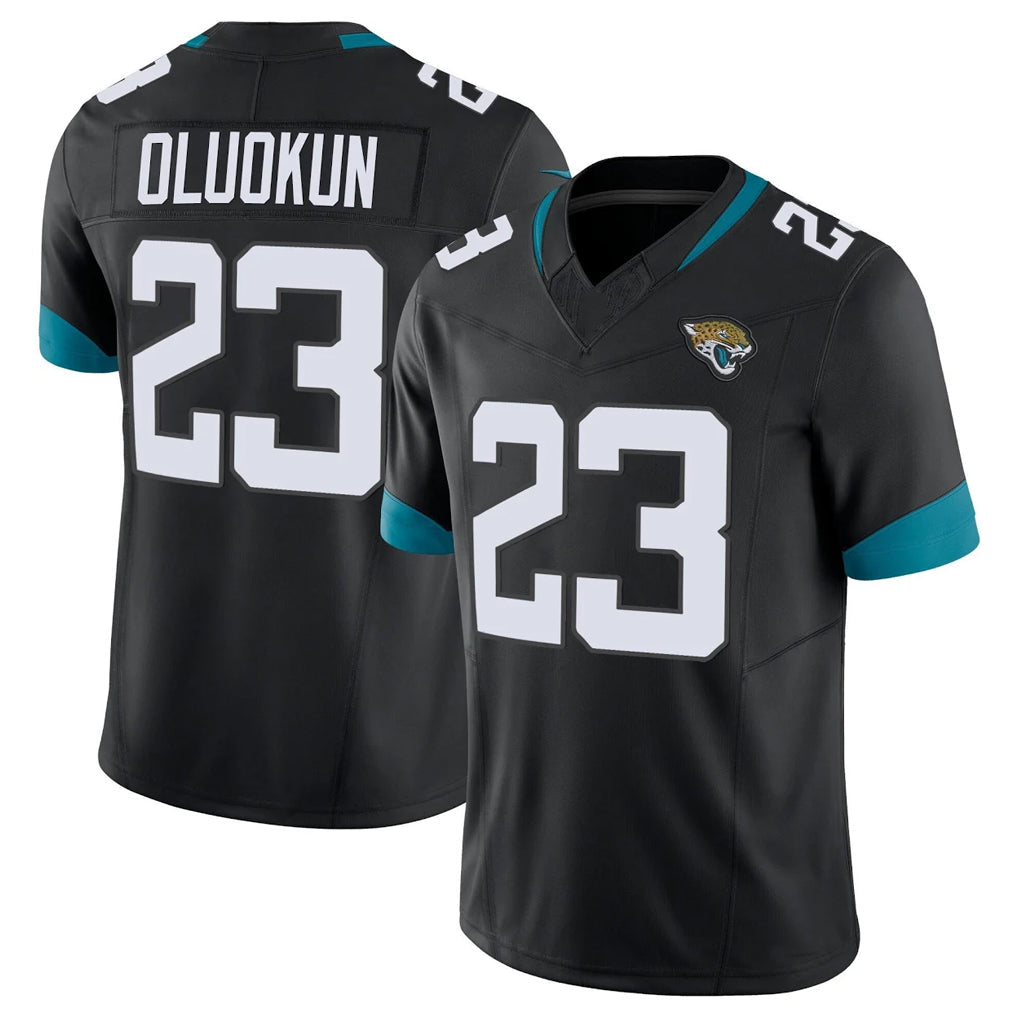 Davalo J.Jaguars #23 Foyesade Oluokun Player Black Vapor F.U.S.E. Limited Home Game Stitched Jerseys