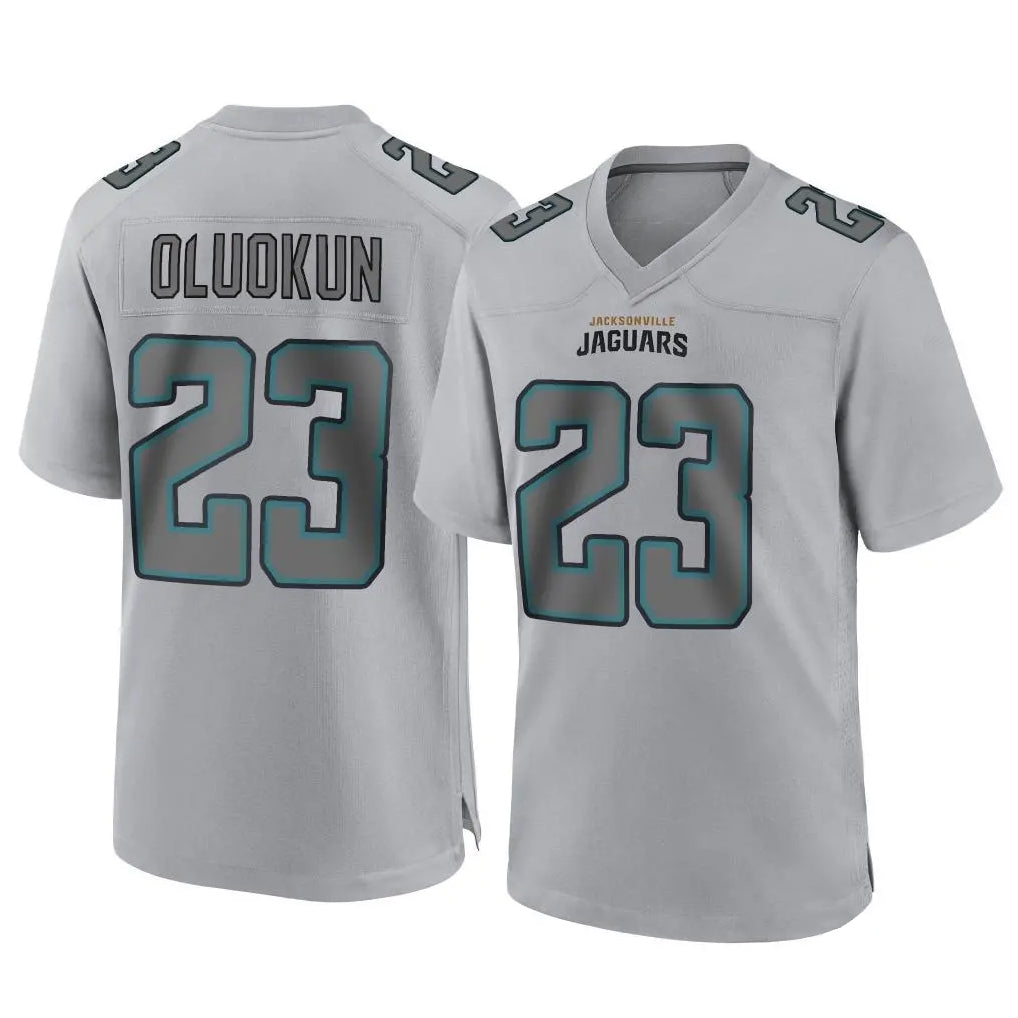 Davalo J.Jaguars #23 Foyesade Oluokun Player Gray Atmosphere Fashion Home Game Stitched Jerseys