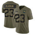 Davalo J.Jaguars #23 Foyesade Oluokun Player Olive 2025 Salute To Service Limited Game Stitched Jerseys