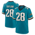 Davalo J.Jaguars #28 Fred Taylor Player Teal Prowler Throwback Limited Home Game Stitched Jerseys