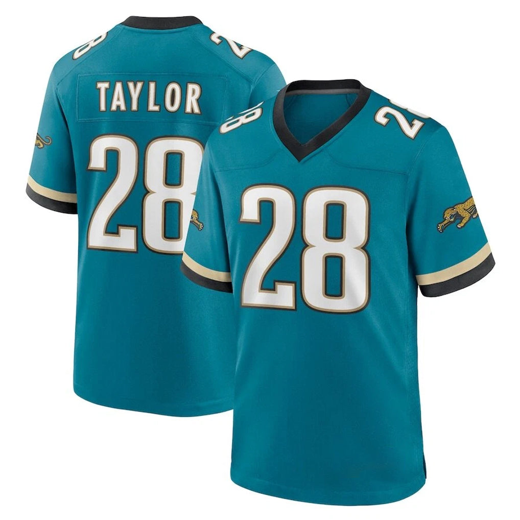 Davalo J.Jaguars #28 Fred Taylor Player Teal Prowler Throwback Limited Home Game Stitched Jerseys