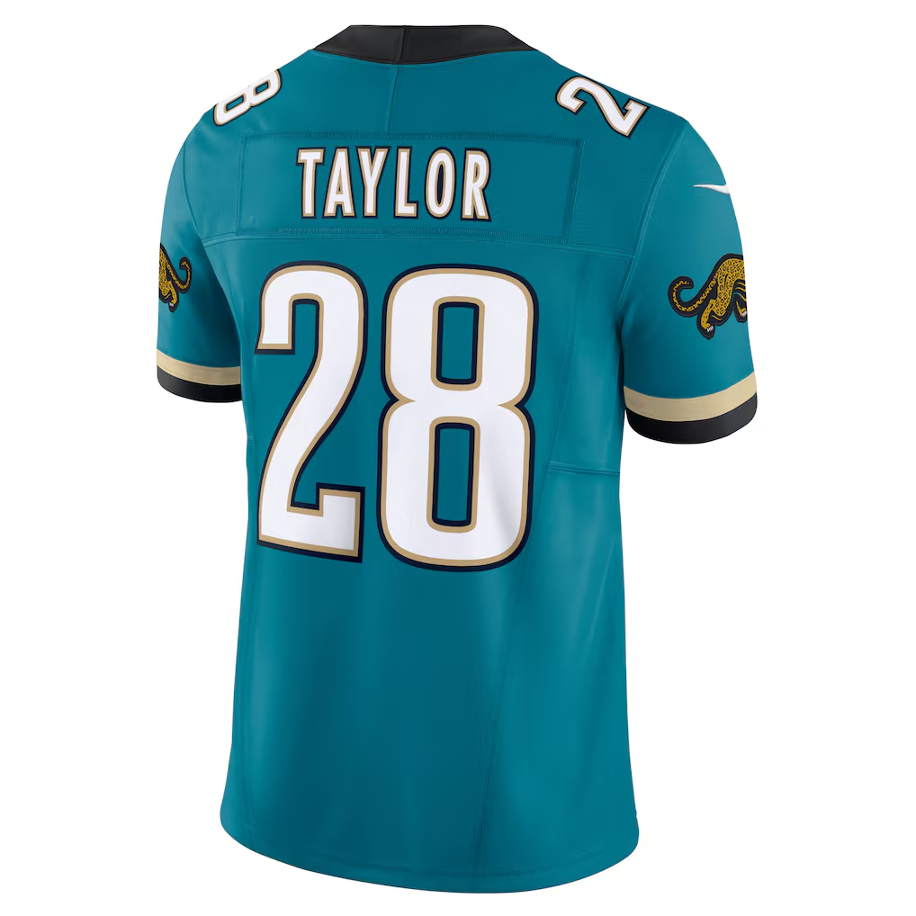 Davalo J.Jaguars #28 Fred Taylor Teal Prowler Throwback Vapor F.U.S.E. Limited Retired Player Stitched Jerseys