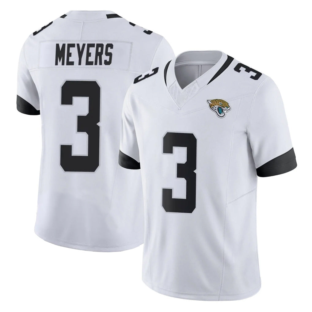 Davalo J.Jaguars #3 Jakobi Meyers Player White Vapor F.U.S.E. Limited Home Game Stitched Jerseys