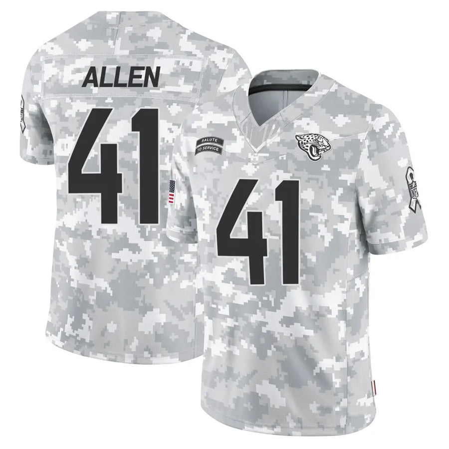 Davalo J.Jaguars #41 Josh Hines-Allen Player Arctic Camo Salute to Service Limited Football Jerseys