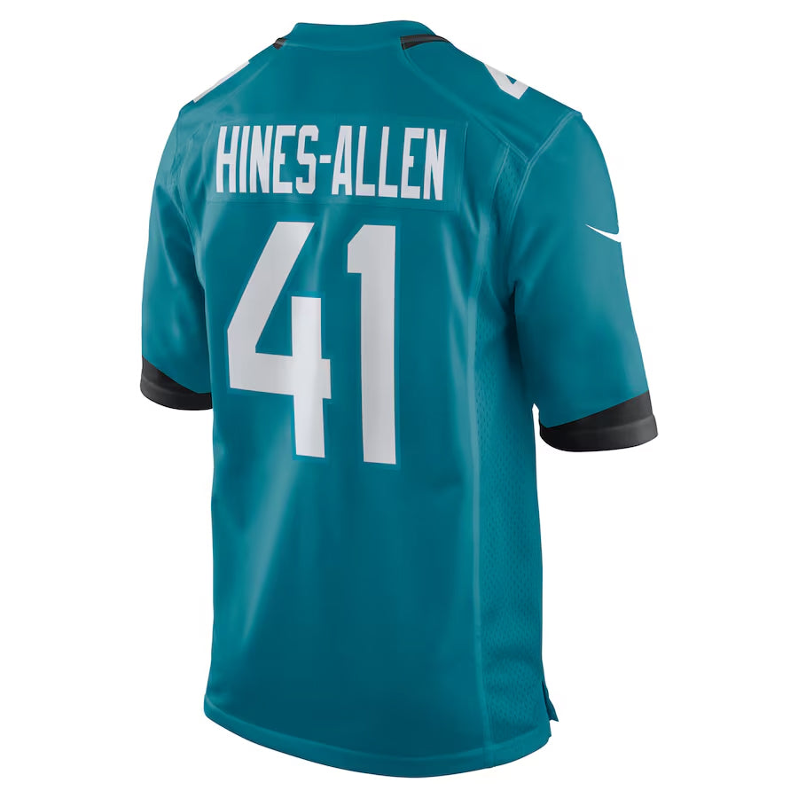 Davalo J.Jaguars #41 Josh Hines-Allen Player Teal Home Game Football Jerseys
