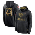 Davalo J.Jaguars #44 Travon Walker Player Black Salute to Service Hoodies Limited Game Stitched Jerseys