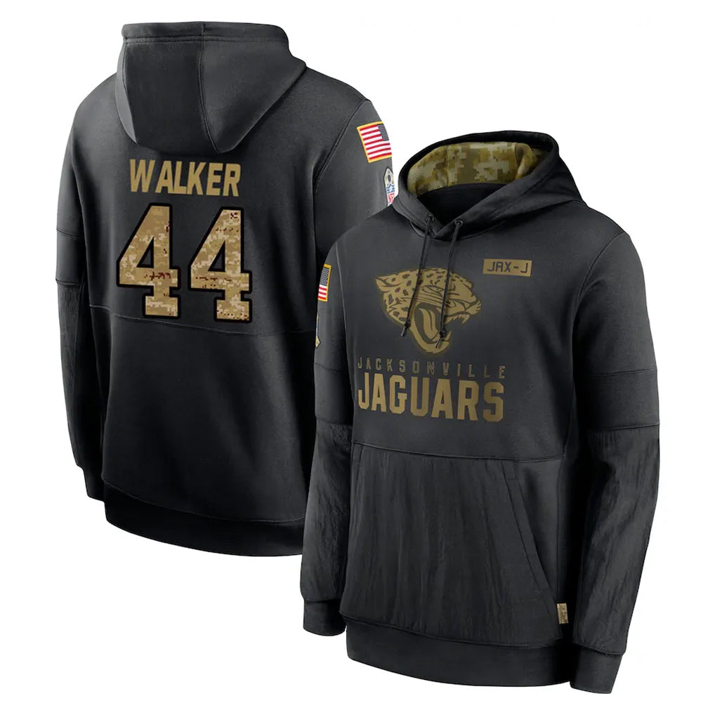 Davalo J.Jaguars #44 Travon Walker Player Black Salute to Service Hoodies Limited Game Stitched Jerseys