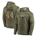 Davalo J.Jaguars #44 Travon Walker Player Olive Salute to Service Pullover Hoodies Home Game Stitched Jerseys