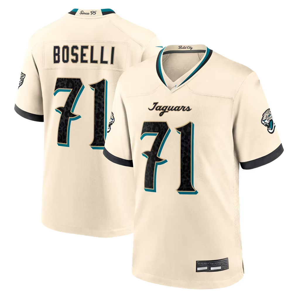 Davalo J.Jaguars #71 Tony Boselli Natural 2026 Rivalries Collection Game Stitched Jerseys