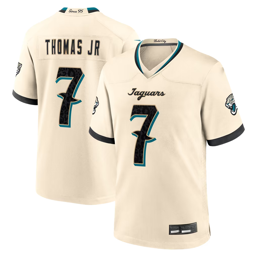 Davalo J.Jaguars #7 Brian Thomas Jr. Natural 2026 Rivalries Collection Game Stitched Jerseys