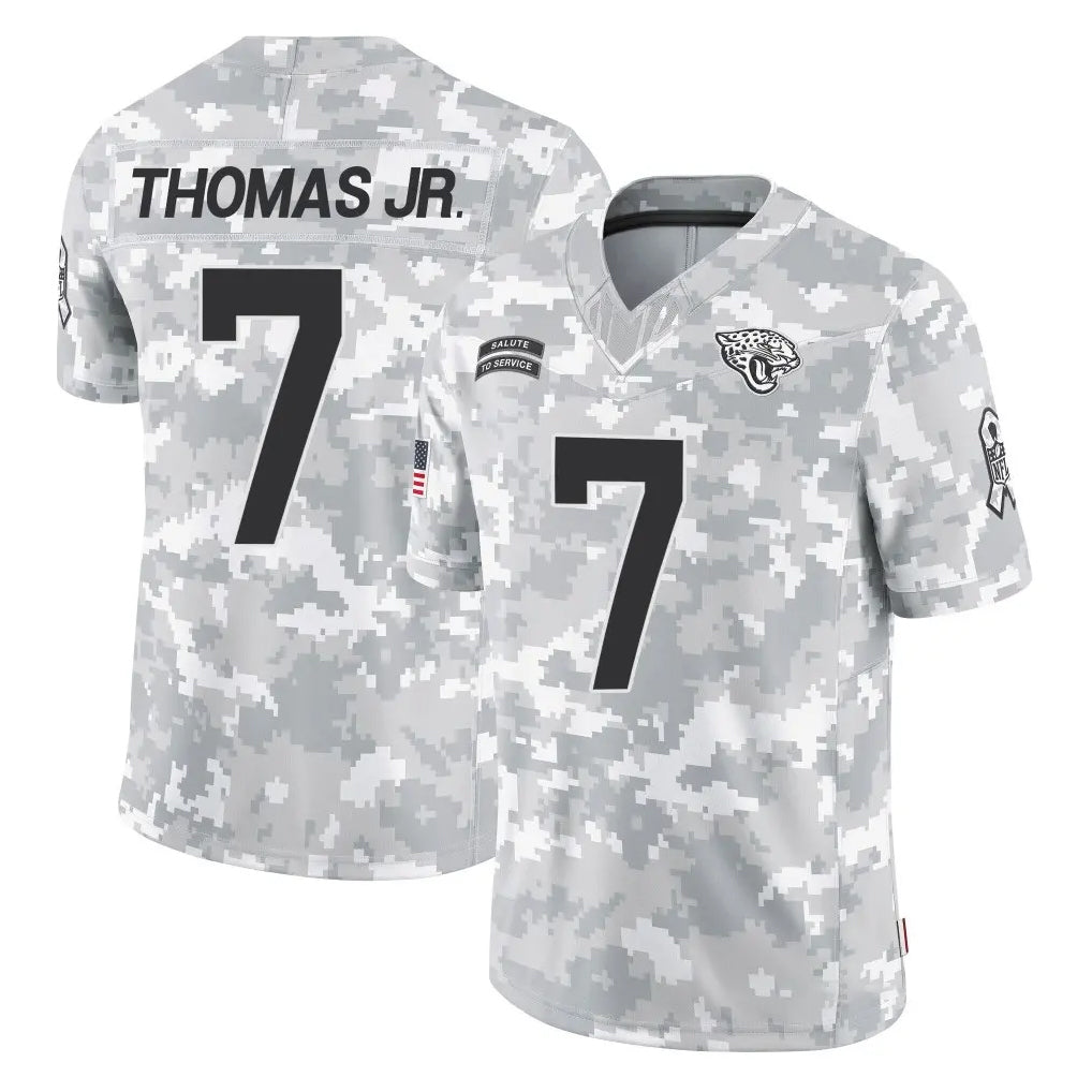 Davalo J.Jaguars #7 Brian Thomas Jr. Player Arctic Camo Salute To Service Limited Game Stitched Jerseys
