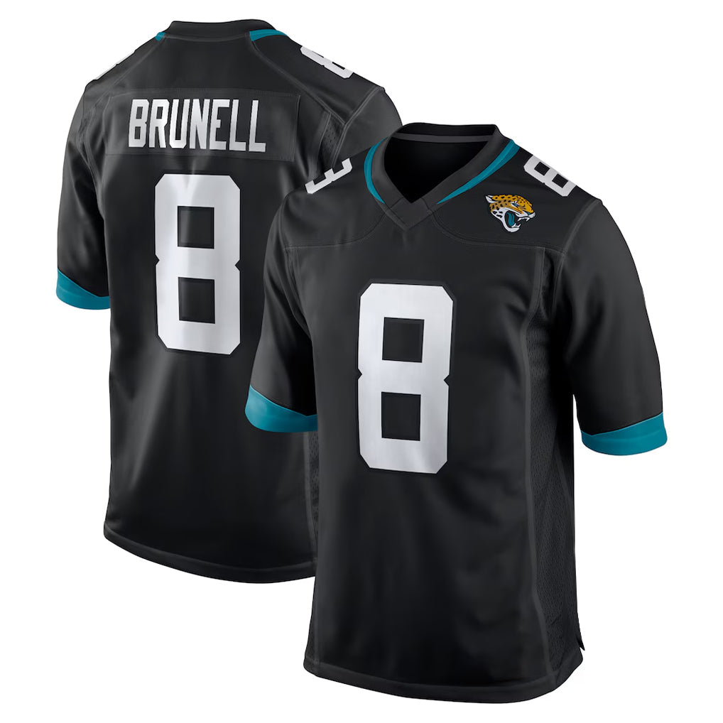 Davalo J.Jaguars #8 Mark Brunell?Player Black Home Game Stitched Jerseys