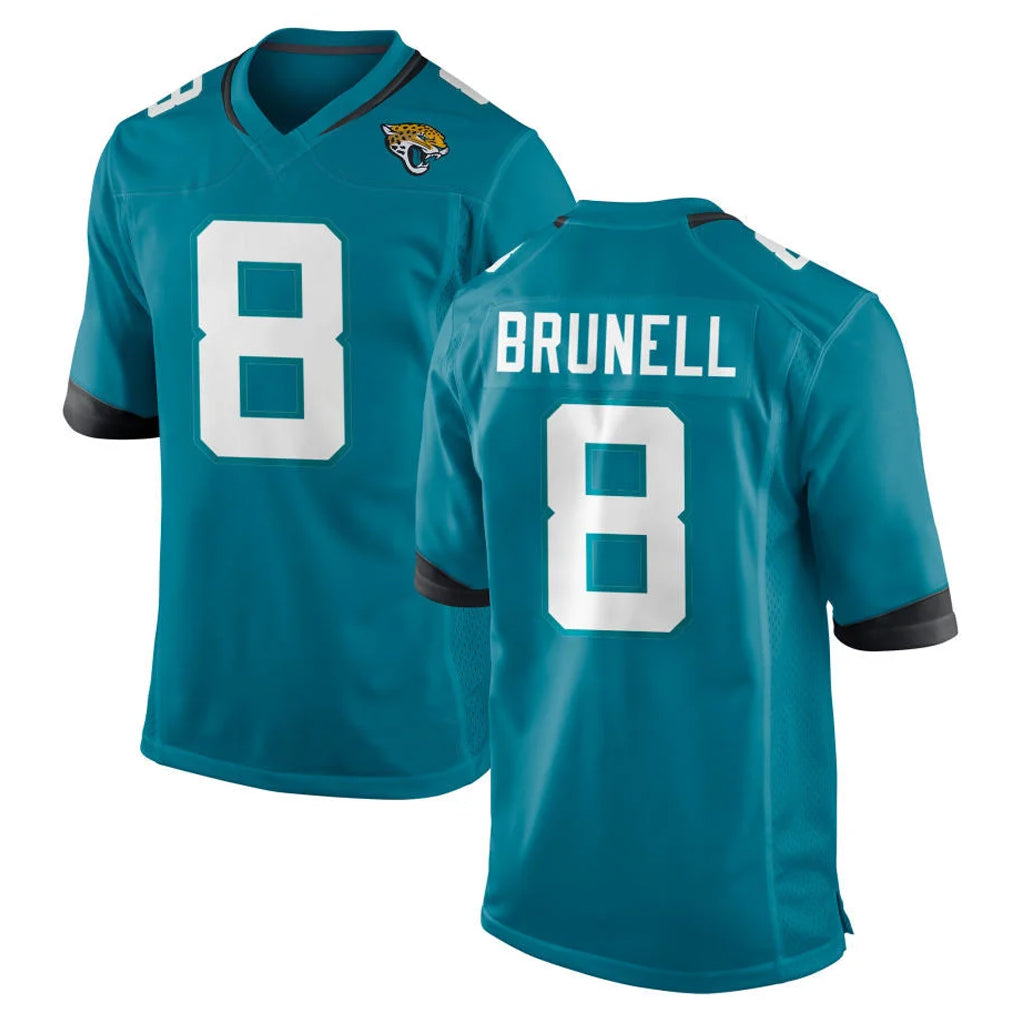Davalo J.Jaguars #8 Mark Brunell?Player Teal Home Game Stitched Jerseys