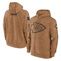 Davalo KC.Chiefs Brown Salute to Service Hoodies Limited Game Blank Player Stitched Jerseys