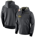 Davalo KC.Chiefs Gray Salute to Service Hoodies Limited Game Blank Player Stitched Jerseys