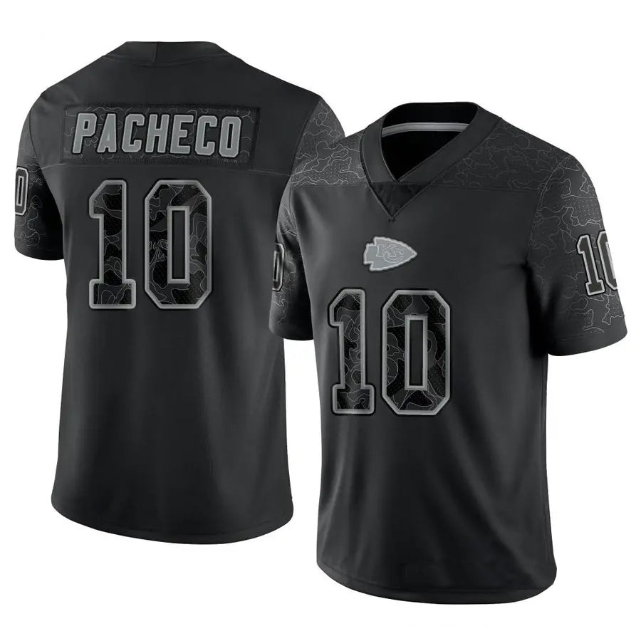 Davalo KC.Chiefs #10 Isiah Pacheco Player Black RFLCTV Limited Stitched Jerseys
