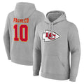 Davalo KC.Chiefs #10 Isiah Pacheco Player Gray Pullover Hoodies Stitched Jerseys