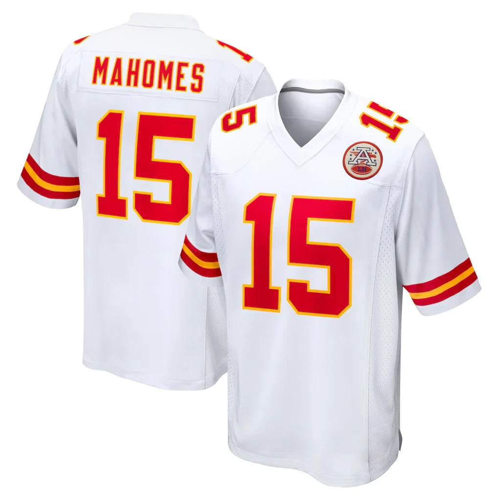 Davalo KC.Chiefs #15 Patrick Mahomes Player White Home Game Stitched Jerseys