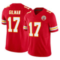 Davalo KC.Chiefs #17 Alohi Gilman Player Red Limited Vapor F.U.S.E. Home Game Stitched Jerseys