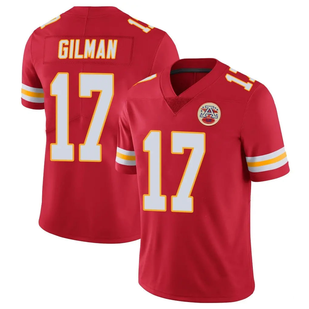 Davalo KC.Chiefs #17 Alohi Gilman Player Red Limited Vapor Untouchable Home Game Stitched Jerseys