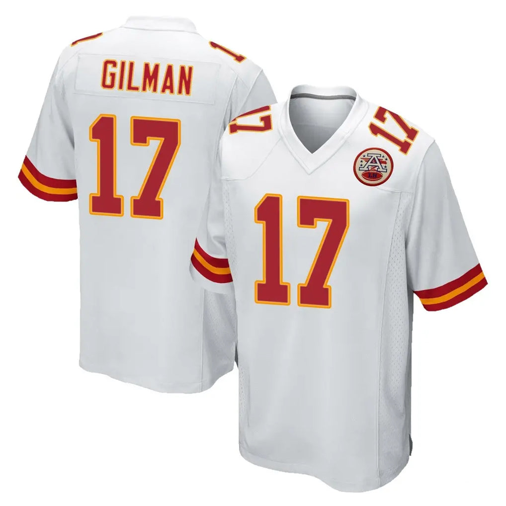 Davalo KC.Chiefs #17 Alohi Gilman Player White Home Game Stitched Jerseys