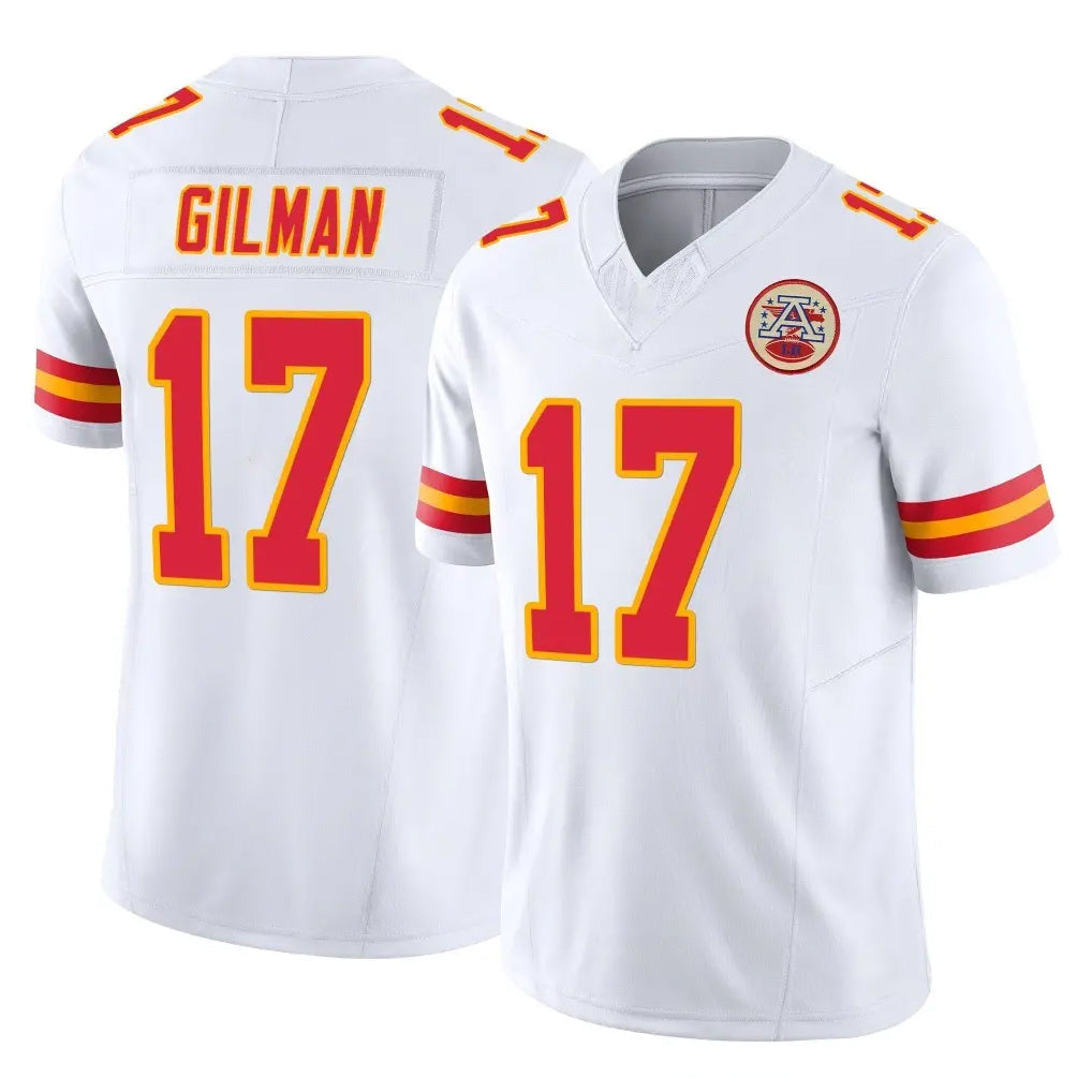 Davalo KC.Chiefs #17 Alohi Gilman Player White Limited Vapor F.U.S.E. Home Game Stitched Jerseys