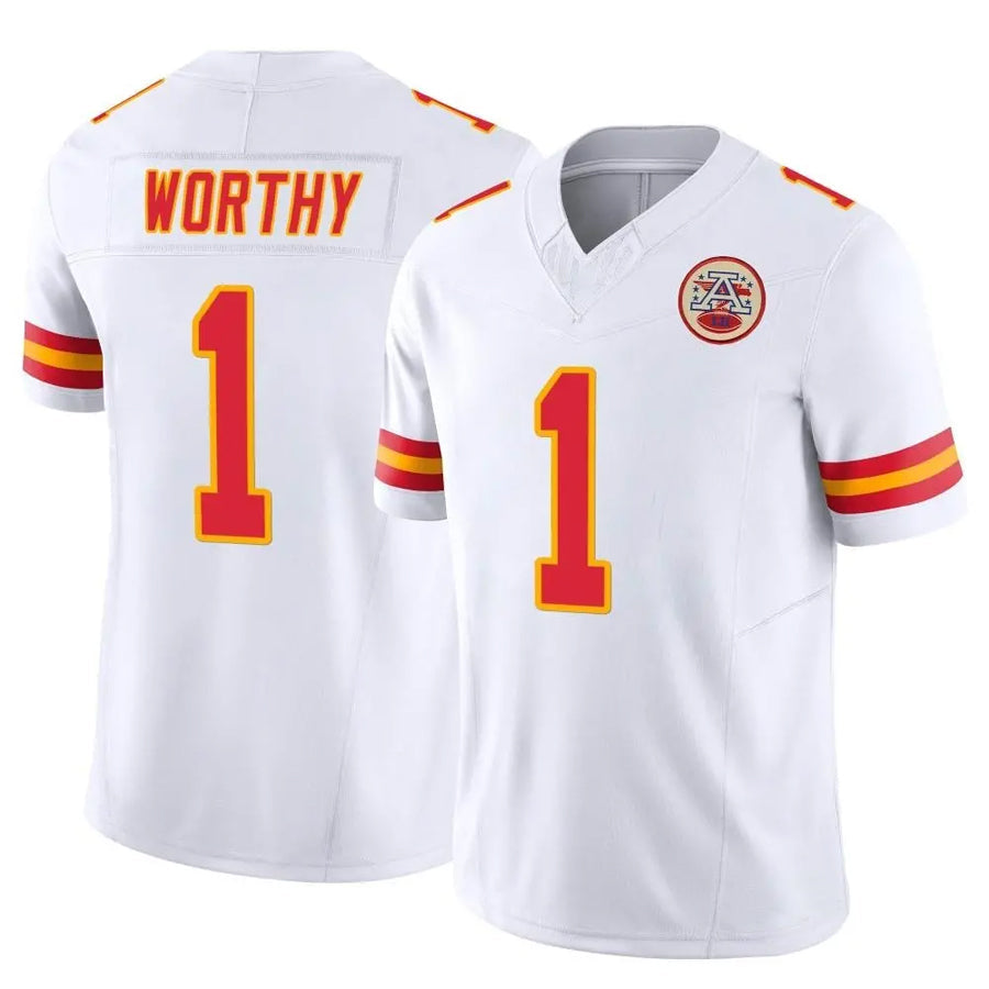 Davalo KC.Chiefs #1 Xavier Worthy Player White Vapor F.U.S.E. Limited Stitched Jerseys