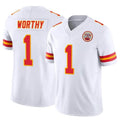 Davalo KC.Chiefs #1 Xavier Worthy Player White Vapor F.U.S.E. Limited Stitched Jerseys