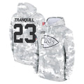Davalo KC.Chiefs #23 Drue Tranquill Player Arctic Camo Salute to Service Hoodies Limited Game Stitched Jerseys
