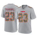 Davalo KC.Chiefs #23 Drue Tranquill Player Gray Atmosphere Fashion Game Stitched Jerseys
