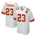 Davalo KC.Chiefs #23 Drue Tranquill Player White Home Game Stitched Jerseys