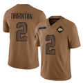 Davalo KC.Chiefs #2 Tyquan Thornton Player Brown Salute To Service Limited Stitched Jerseys