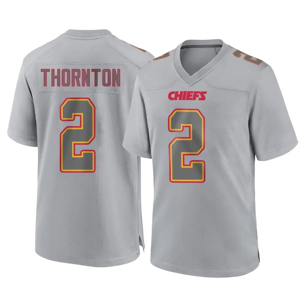 Davalo KC.Chiefs #2 Tyquan Thornton Player Gray Atmosphere Fashion Game Stitched Jerseys