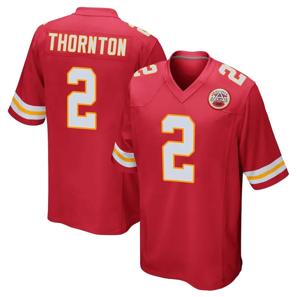 Davalo KC.Chiefs #2 Tyquan Thornton Player Red Home Game Stitched Jerseys