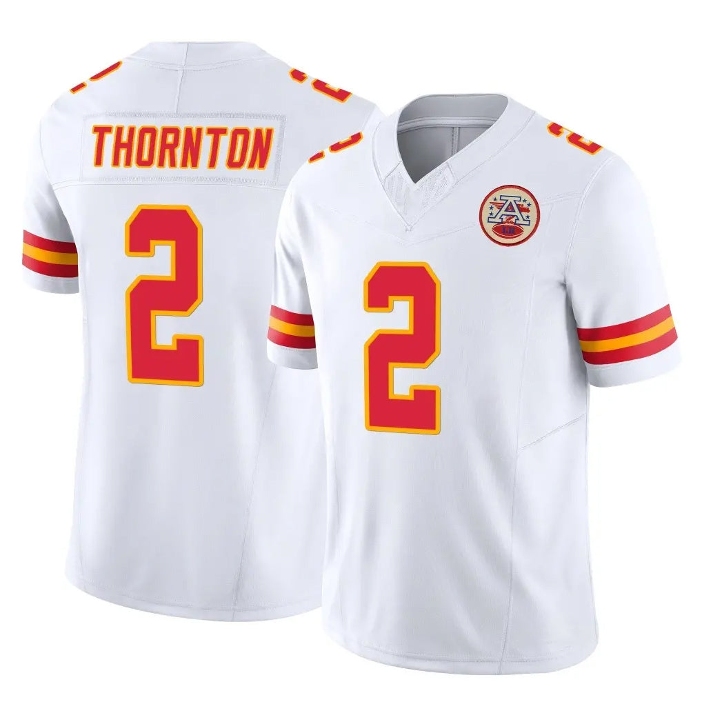 Davalo KC.Chiefs #2 Tyquan Thornton Player White Limited Vapor F.U.S.E. Home Game Stitched Jerseys