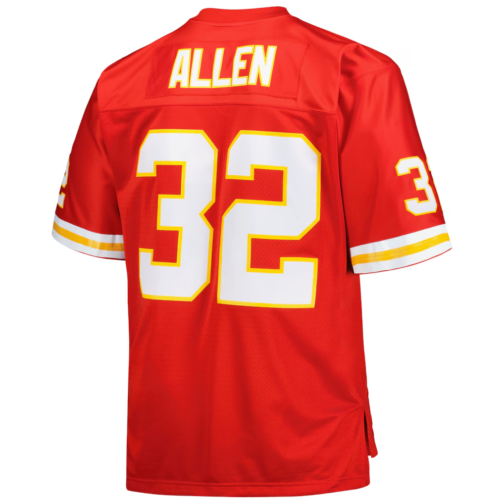 Davalo KC.Chiefs #32 Marcus Allen Mitchell & Ness Red Big & Tall 1994 Retired Player Replica Jersey