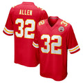 Davalo KC.Chiefs #32 Marcus Allen Player Red Home Game Stitched Jerseys