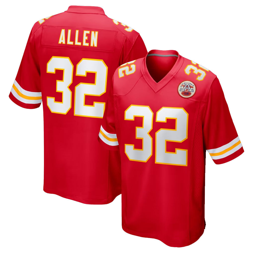 Davalo KC.Chiefs #32 Marcus Allen Player Red Home Game Stitched Jerseys