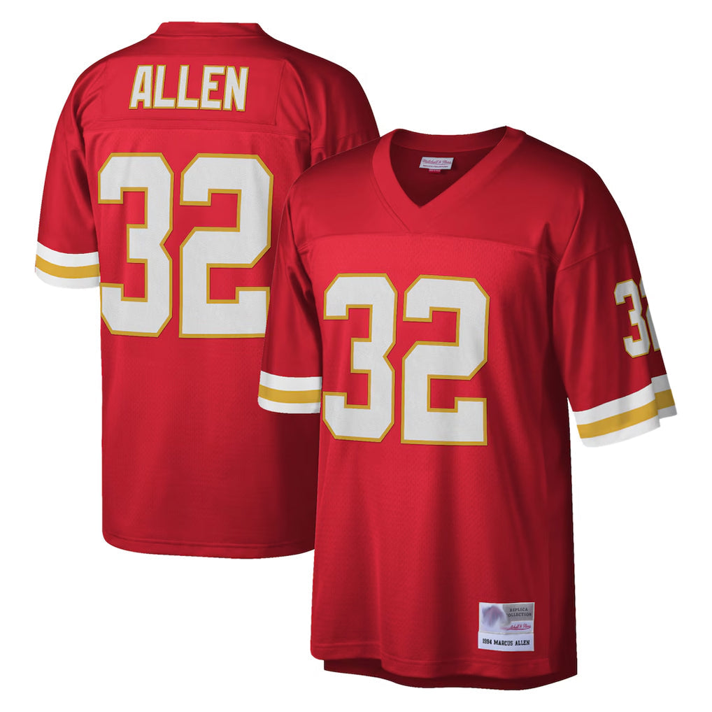Davalo KC.Chiefs #32 Marcus Allen Player Red Mitchell & Ness Legacy Replica Stitched Jerseys