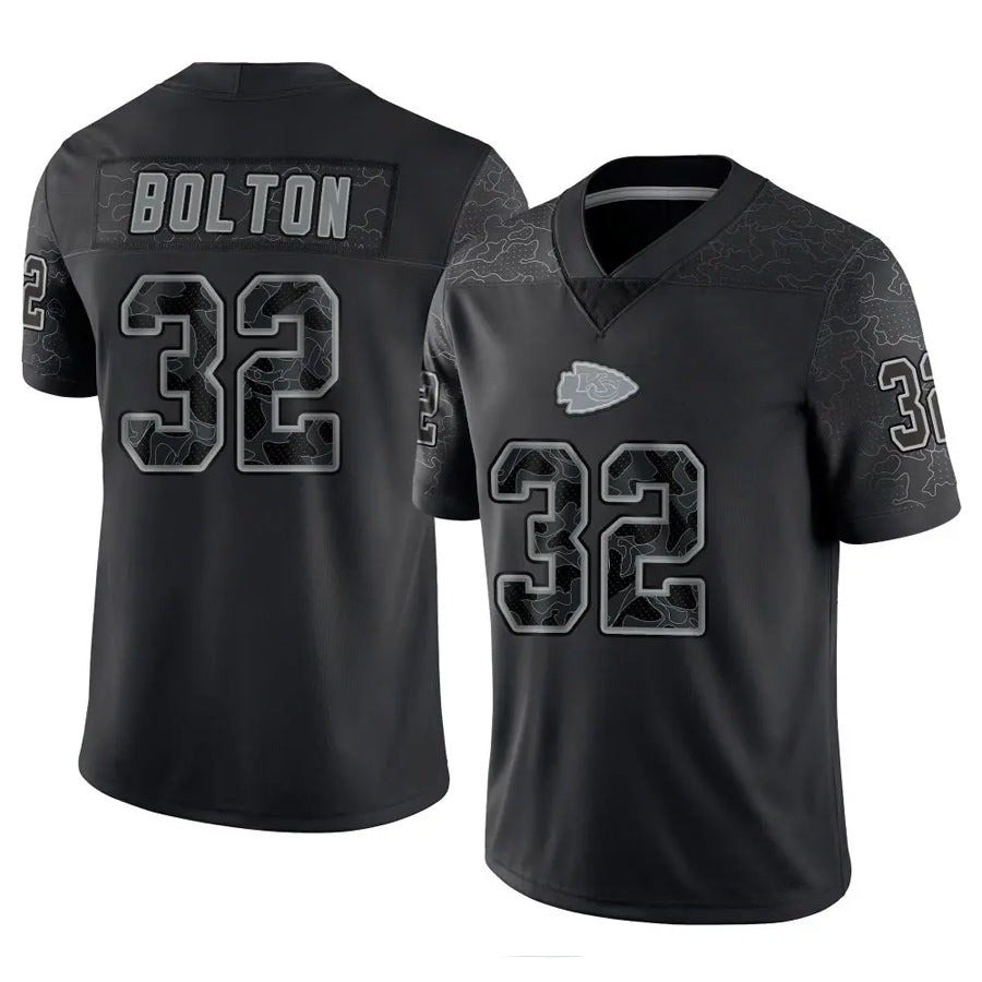 Davalo KC.Chiefs #32 Nick Bolton Player Black RFLCTV Limited Stitched Jerseys