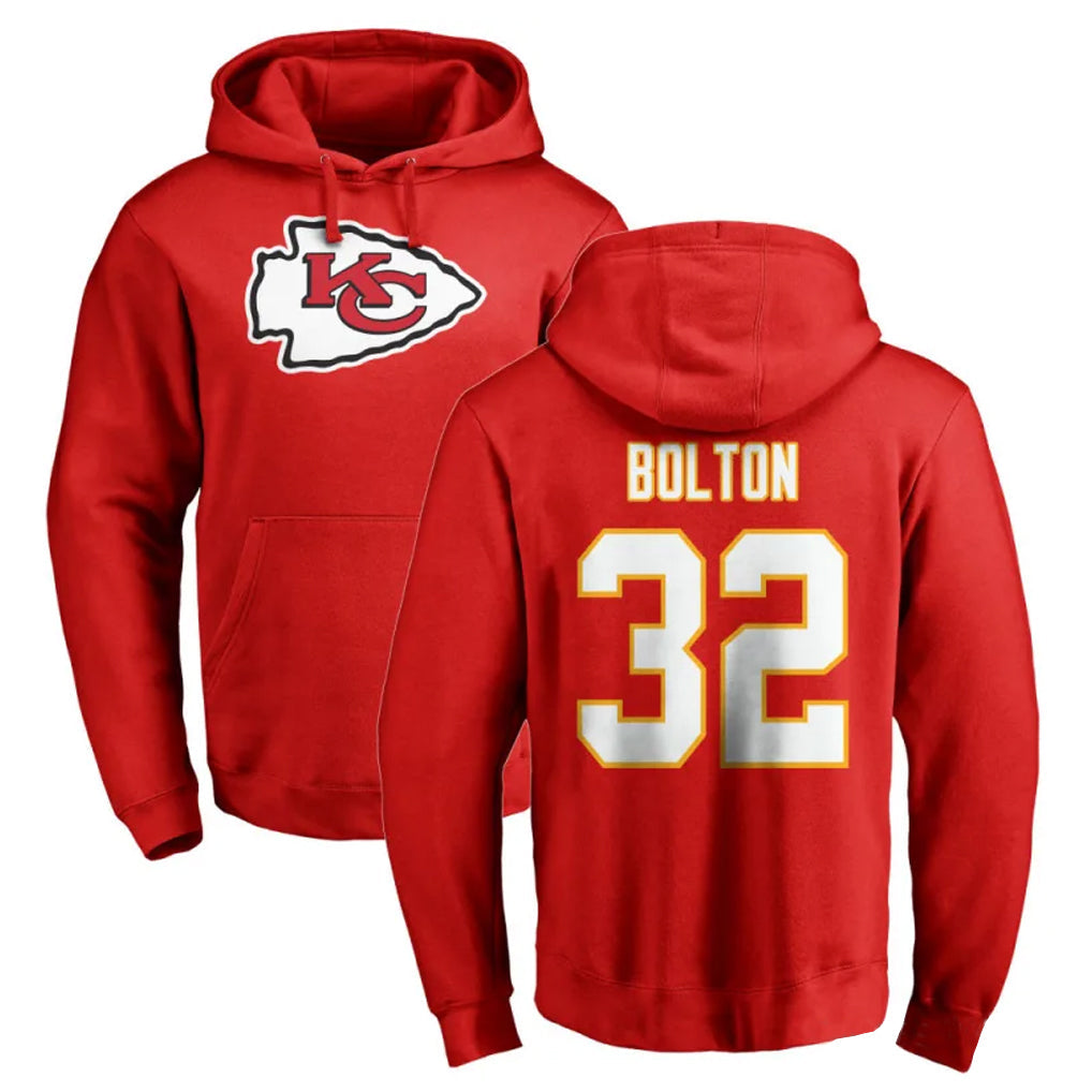 Davalo KC.Chiefs #32 Nick Bolton Player Red Pullover Hoodies Stitched Jerseys
