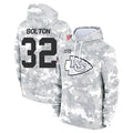 Davalo KC.Chiefs #32 Nick Bolton Player Salute to Service Hoodies Stitched Jerseys