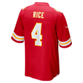 Davalo KC.Chiefs #4 Rashee Rice Red Game Stitched Jerseys