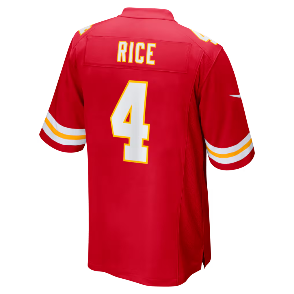Davalo KC.Chiefs #4 Rashee Rice Red Game Stitched Jerseys