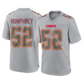 Davalo KC.Chiefs #52 Creed Humphrey Player Gray Atmosphere Fashion Game Stitched Jerseys