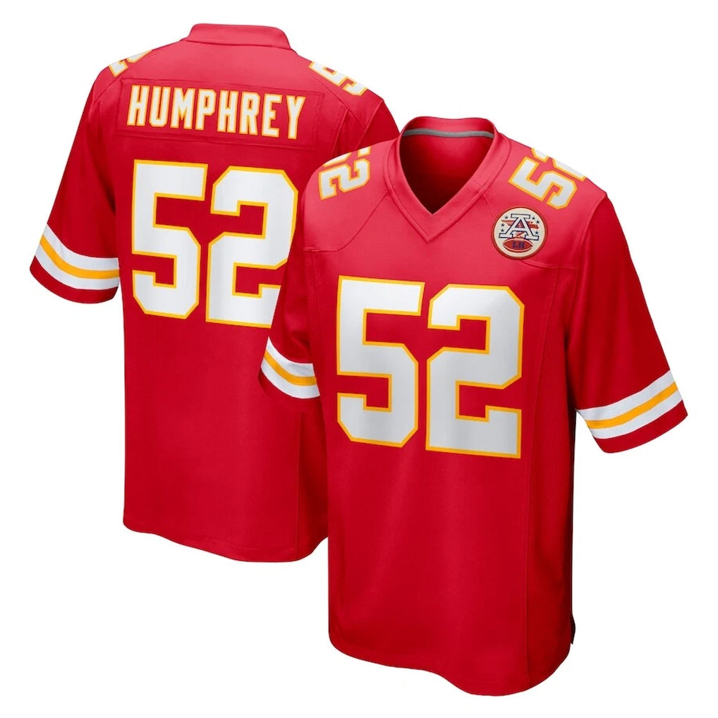 Davalo KC.Chiefs #52 Creed Humphrey Player Red Home Game Stitched Jerseys