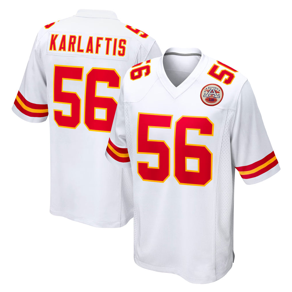 Davalo KC.Chiefs #56 George Karlaftis Player White Home Game Stitched Jerseys