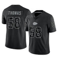 Davalo KC.Chiefs #58 Derrick Thomas Player Black Limited Reflective Game Stitched Jerseys